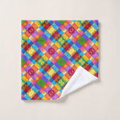 Pop Art grunge Kleurblokken Bad Handdoek (Wasdoekje)