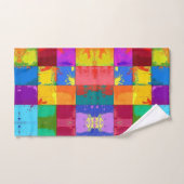 Pop Art grunge Kleurblokken Bad Handdoek (Handdoek)