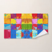 Pop Art grunge Kleurblokken Bad Handdoek (Handdoek)