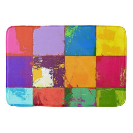 Pop Art grunge Kleurblokken Badmat