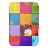 Pop Art grunge Kleurblokken Badmat (Voorkant Verticaal)