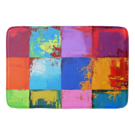 Pop Art grunge Kleurblokken Badmat