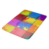 Pop Art grunge Kleurblokken Badmat (Gekanteld)