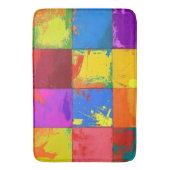 Pop Art grunge Kleurblokken Badmat (Voorkant Verticaal)