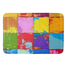 Pop Art grunge Kleurblokken Badmat