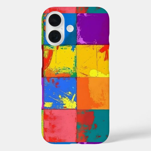 Pop Art grunge Kleurblokken Case-Mate iPhone Case (Achterkant)