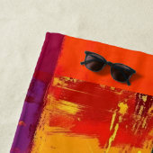 Pop Art grunge Kleurblokken Strandlaken (In situ)