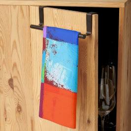 Pop Art grunge Kleurblokken Theedoek