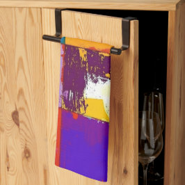 Pop Art grunge Kleurblokken Theedoek