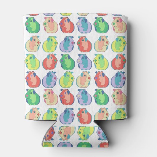 Pop Art Guinea Pig Pattern Blikjeskoeler (Achterkant)