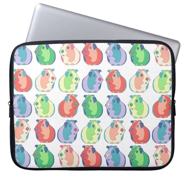 Pop Art Guinea Pig Pattern Laptop Sleeve (Voorkant)