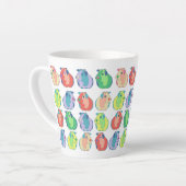 Pop Art Guinea Pig Pattern Latte Mok (Linkerhoek)