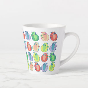 Pop Art Guinea Pig Pattern Latte Mok