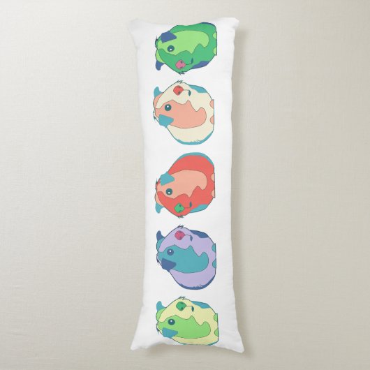 Pop Art Guinea Pig Pattern Lichaamskussen (Voorkant Verticaal)