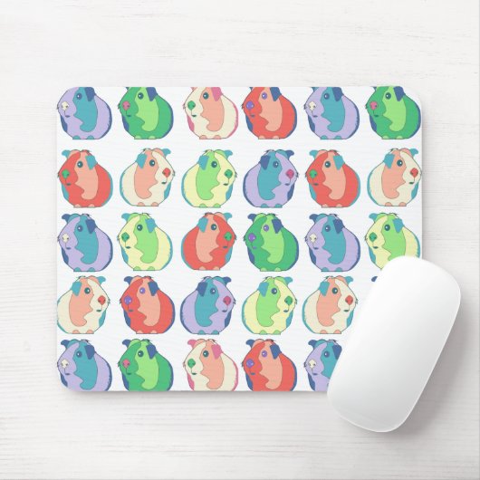 Pop Art Guinea Pig Pattern Muismat (Met muis)