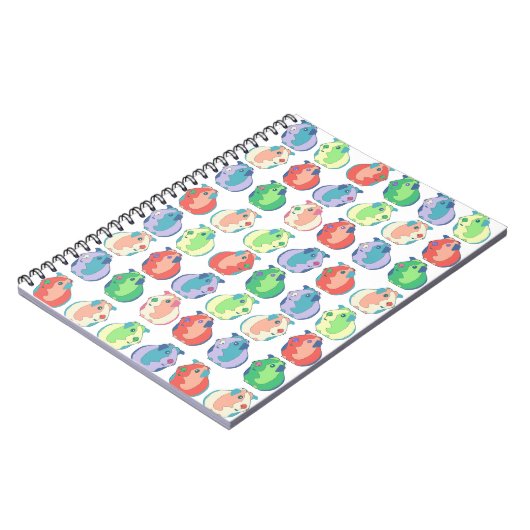 Pop Art Guinea Pig Pattern Notitieboek (Linkerzijde)
