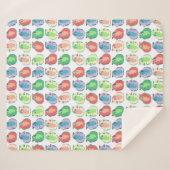 Pop Art Guinea Pig Pattern Sherpa Deken (Voorkant (horizontaal))