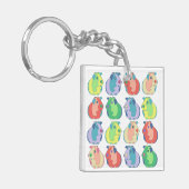 Pop Art Guinea Pig Pattern Sleutelhanger (Voorkant Links)