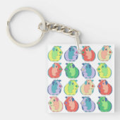 Pop Art Guinea Pig Pattern Sleutelhanger (Voorkant)