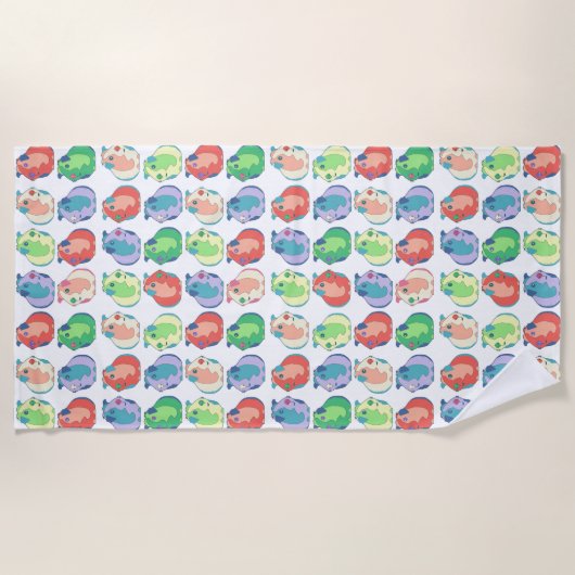 Pop Art Guinea Pig Pattern Strandlaken (Voorkant)