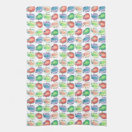 Pop Art Guinea Pig Pattern Theedoek (Verticaal)