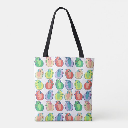 Pop Art Guinea Pig Pattern Tote Bag (Achterkant)