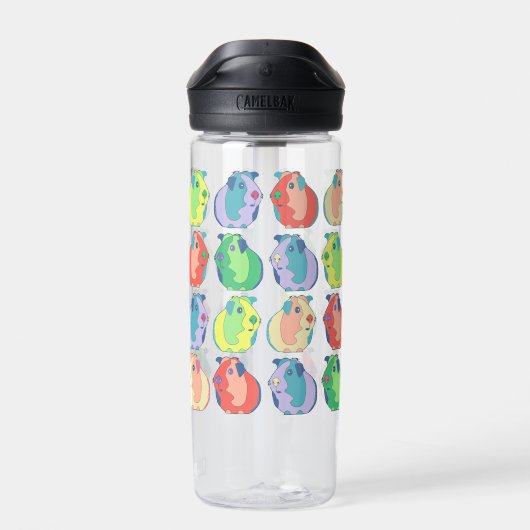 Pop Art Guinea Pig Pattern Waterfles (Achterkant)