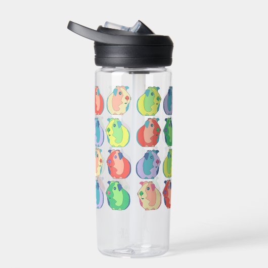 Pop Art Guinea Pig Pattern Waterfles (Rechts)