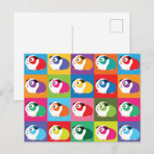 Pop Art Guinea Pigs Briefkaart (Voorkant / Achterkant)