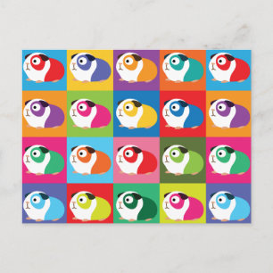 Pop Art Guinea Pigs Briefkaart