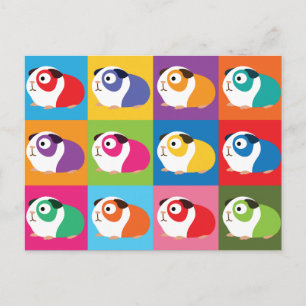 Pop Art Guinea Pigs Briefkaart