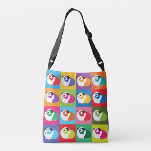 Pop Art Guinea Pigs Crossbody Tas (Achterkant)