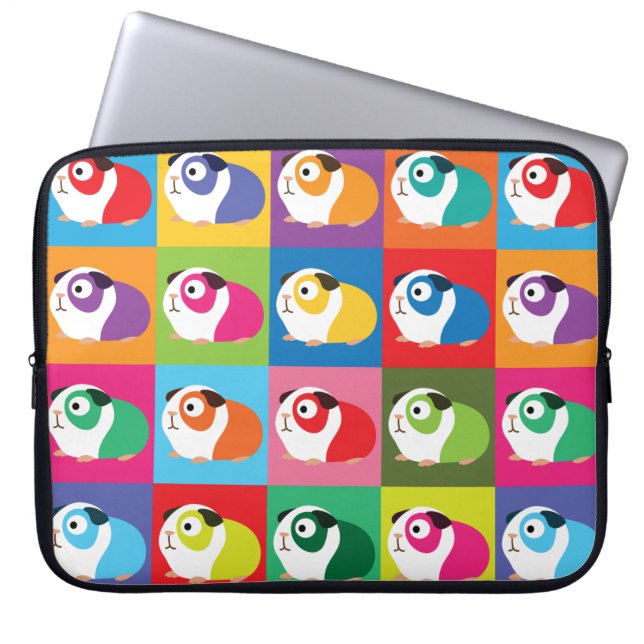 Pop Art Guinea Pigs Laptop Sleeve (Voorkant)