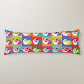 Pop Art Guinea Pigs Lichaamskussen (Voorkant)