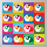 Pop Art Guinea Pigs Poster<br><div class="desc">Kute cavia's in pop-art stijl.</div>