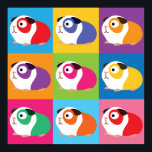 Pop Art Guinea Pigs Poster<br><div class="desc">Kute cavia's in pop-art stijl.</div>