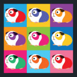 Pop Art Guinea Pigs Poster<br><div class="desc">Kute cavia's in pop-art stijl.</div>