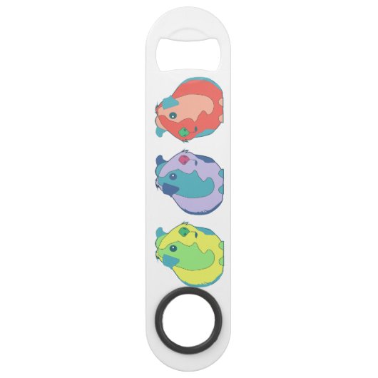 Pop Art Guinea Pigs Speed Flessenopener (Voorkant)