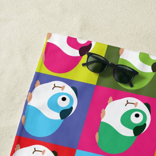 Pop Art Guinea Pigs Strandlaken (In situ)