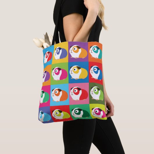 Pop Art Guinea Pigs Tote Bag (Dichtbij)
