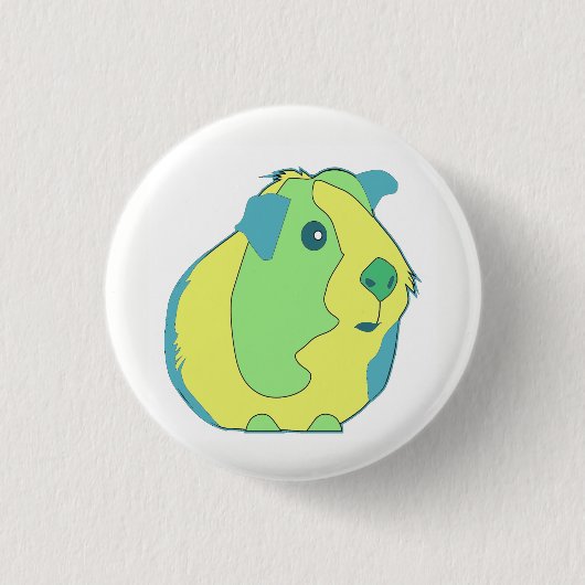 Pop Art Guinee Pig Ronde Button 3,2 Cm (Voorkant)
