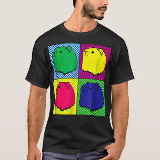 Pop Art Guinee Pigs Cute Colorful Graphic Comic  T-shirt