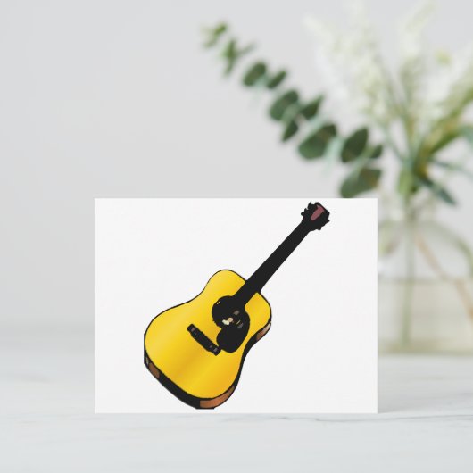 Pop Art Guitar Briefkaart (Staand voorkant)