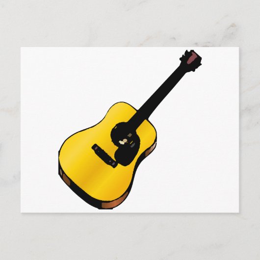 Pop Art Guitar Briefkaart (Voorkant)