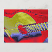 Pop Art Guitar Briefkaart (Voorkant)