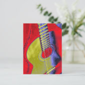Pop Art Guitar Briefkaart (Staand voorkant)