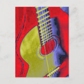 Pop Art Guitar Briefkaart (Voorkant)