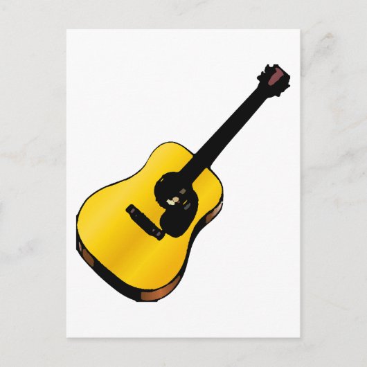 Pop Art Guitar Briefkaart (Voorkant)