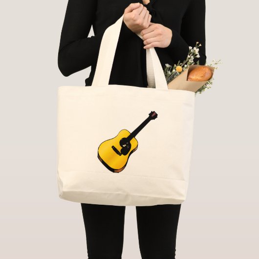 Pop Art Guitar Grote Tote Bag (Voorkant (product))