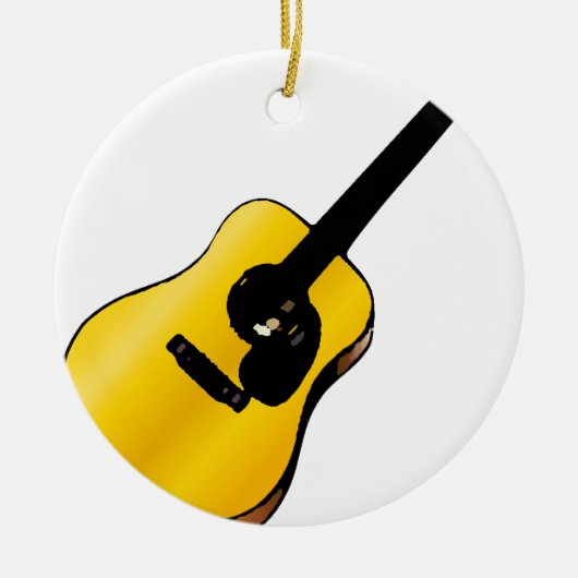 Pop Art Guitar Keramisch Ornament (Voorkant)